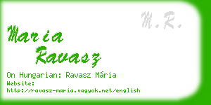 maria ravasz business card